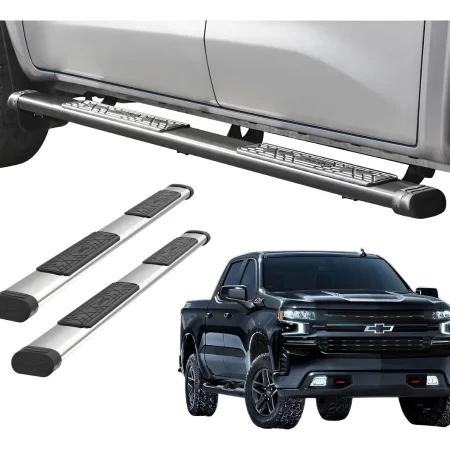 Estribos Bronx Para Chevrolet Silverado 2019-2024 Doble Cab
