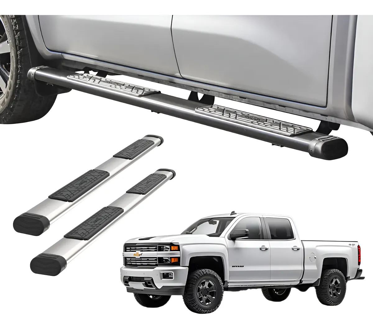 Estribos Bronx Para Chevrolet Silverado 2014-2018 Doble Cab - Image 1