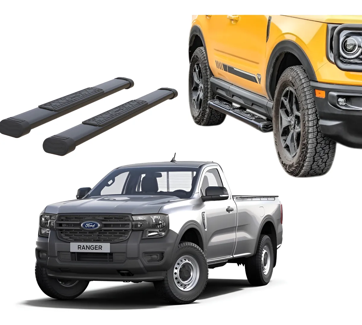 Estribos Bronx Para Ford Ranger 2015-2020 Cabina Sencilla - Image 1