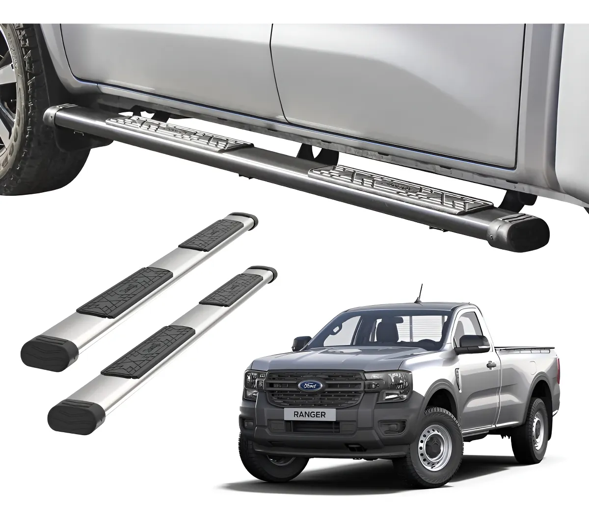 Estribos Bronx Para Ford Ranger 2015-2020 Cabina Sencilla - Image 1