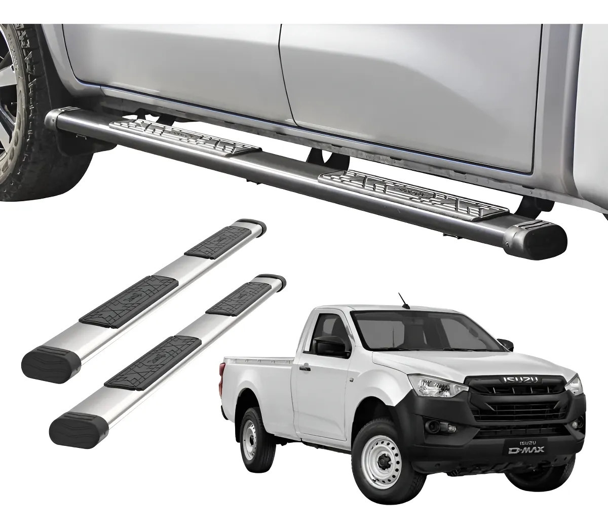 Estribos Bronx Para Nissan D-22 2009-2015 Cabina Sencilla - Image 1