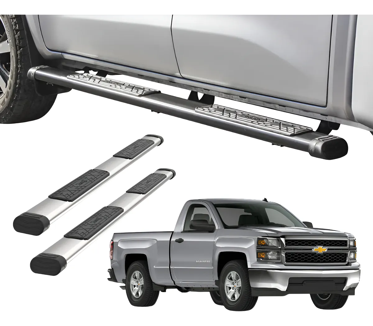 Estribos Bronx Para Silverado 2007-2013 Cabina Sencilla - Image 1