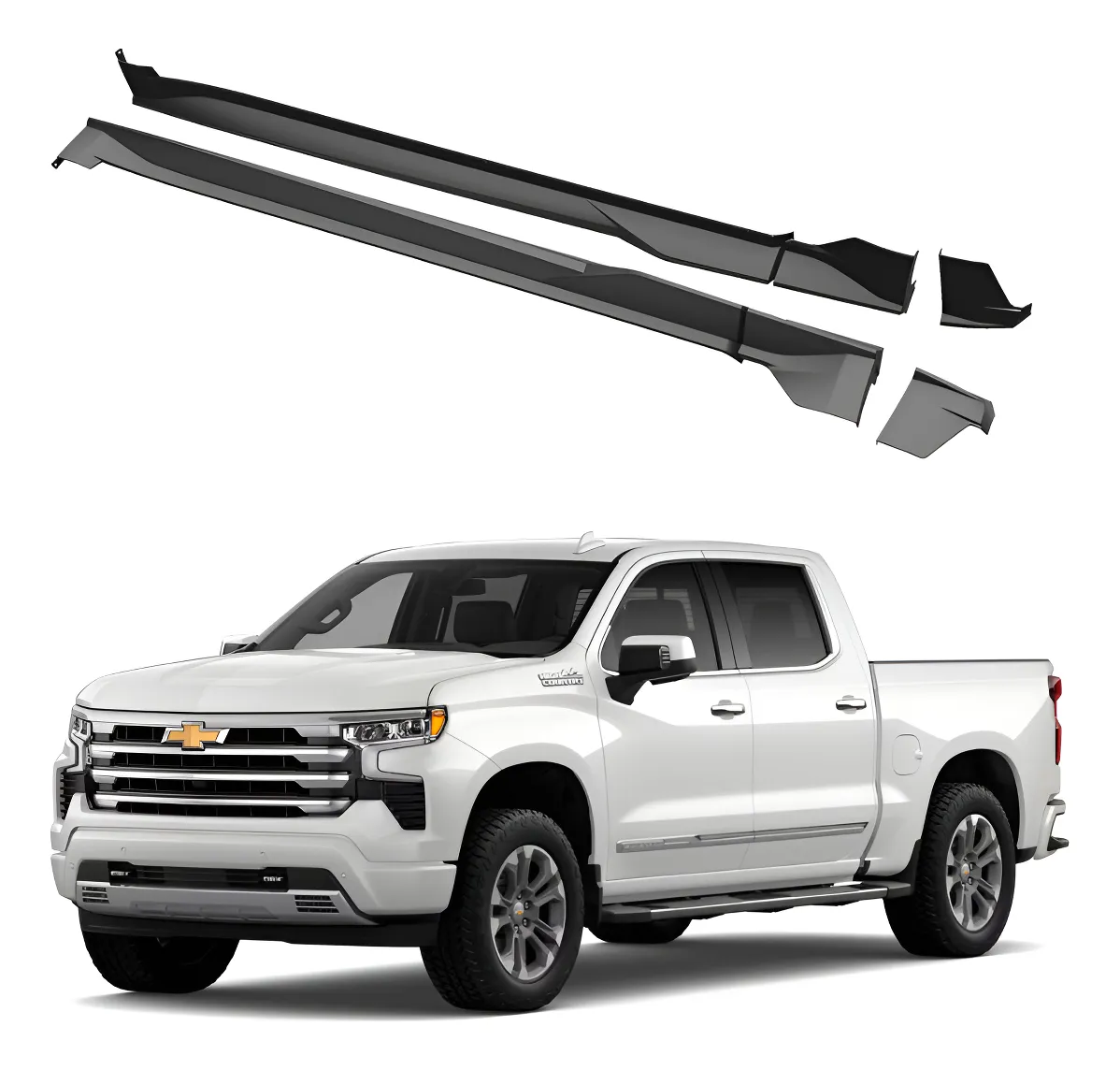 Juego De Faldones Con Ext Chevrolet Silverado 1500 2019-2025 - Image 1