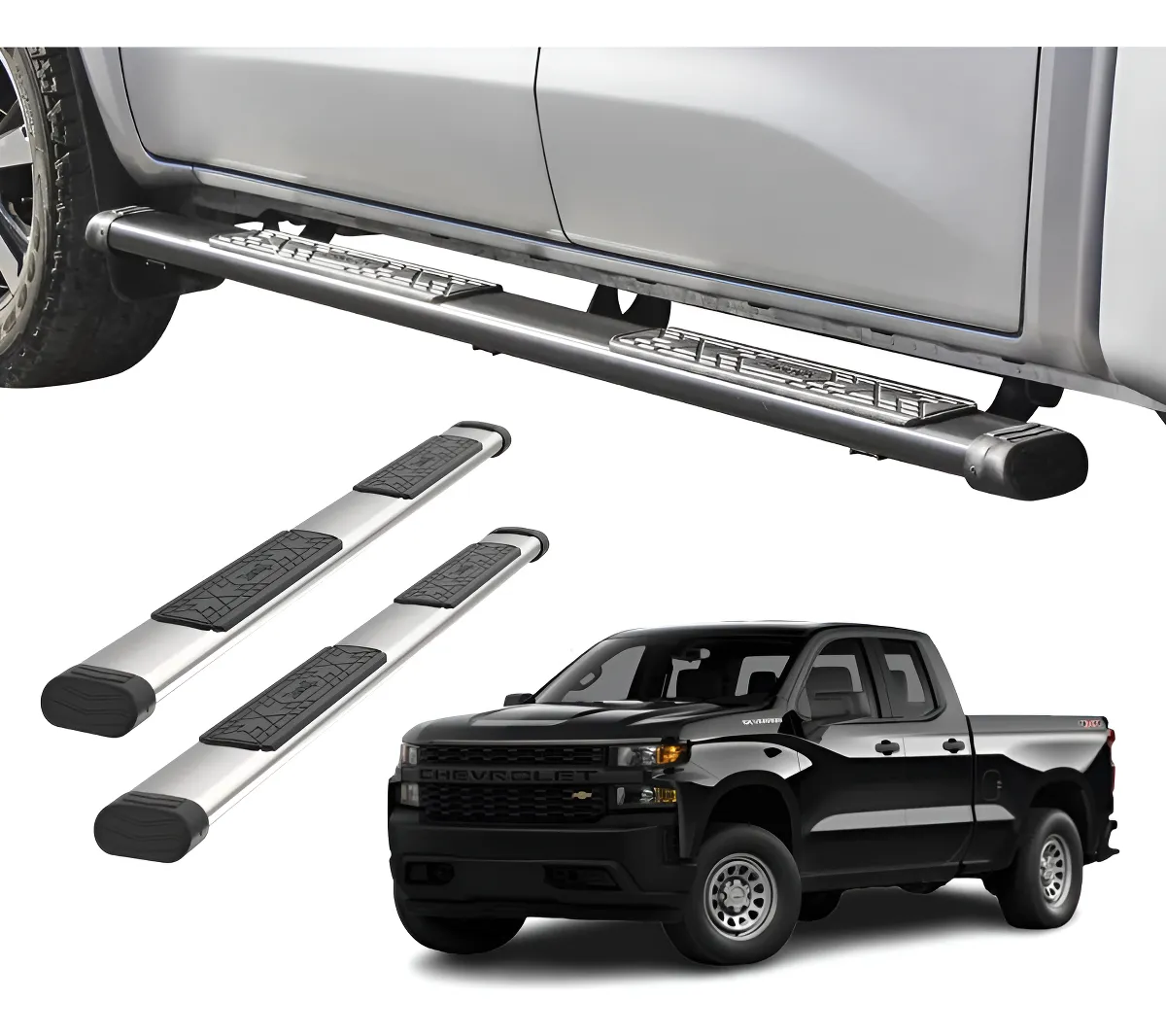 Estribos Bronx Para Silverado 2007-2013 Doble Cabina - Image 1