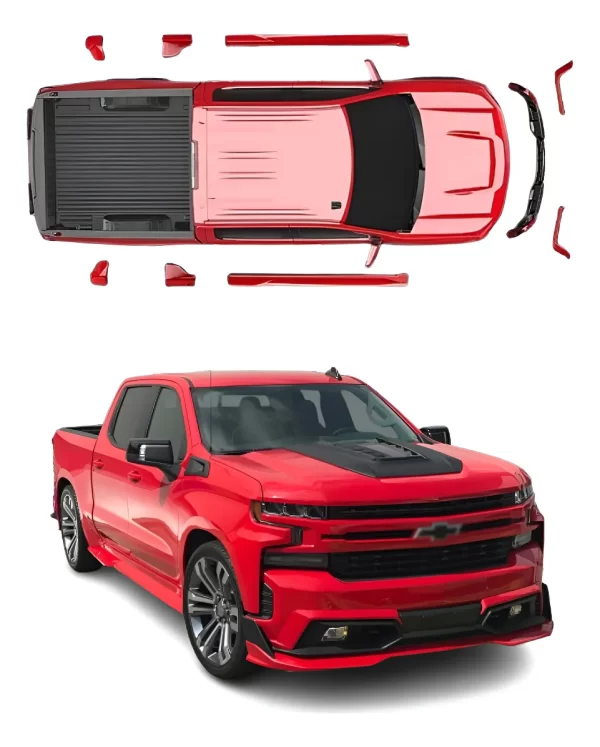 Body Kit Deportivo Caja Corta Silverado 1500 2019-2021