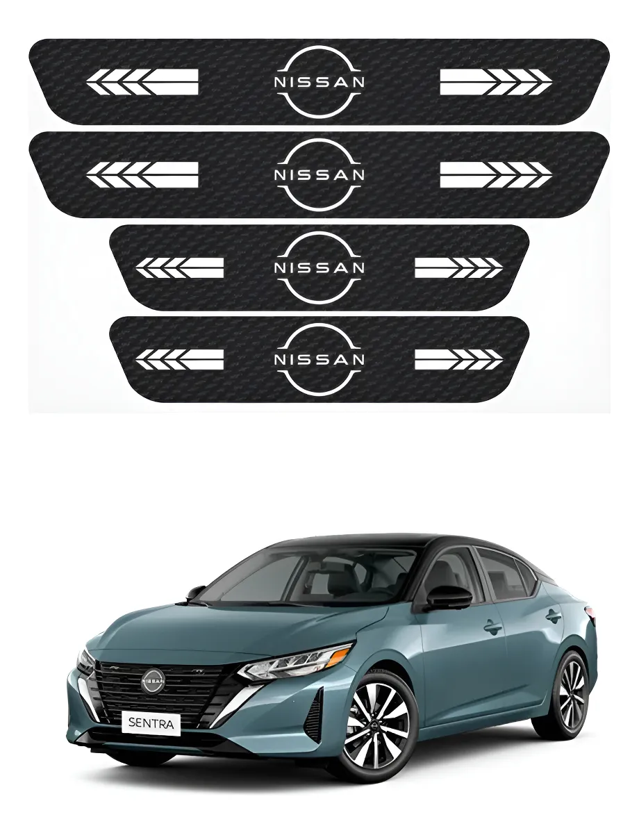 Kit De Estribos Proteccion De Fibra De Carbono Para Nissan - Image 1