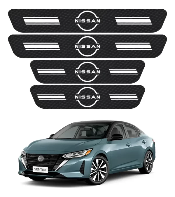 Kit De Estribos Proteccion De Fibra De Carbono Para Nissan