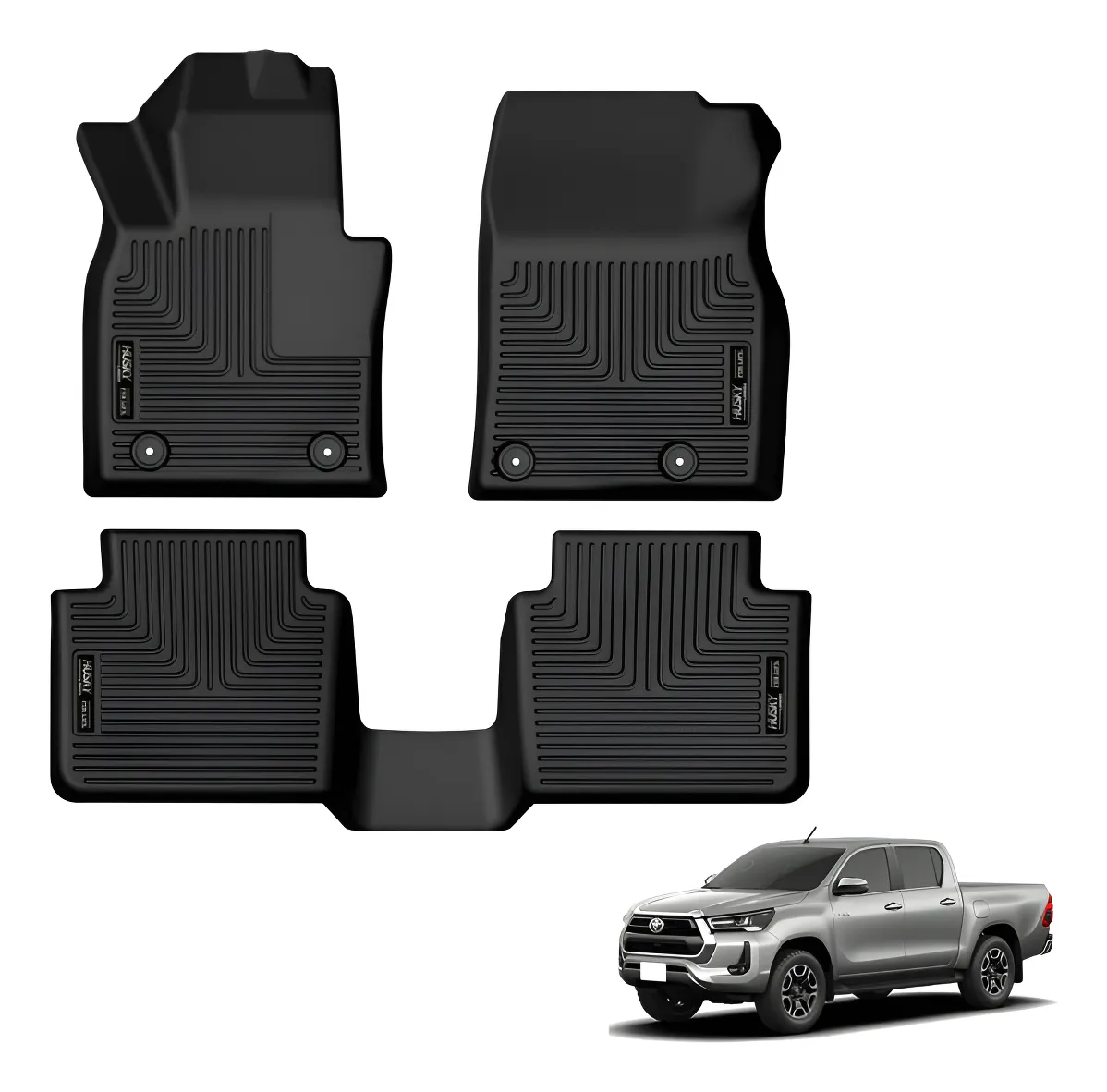Tapetes Husky Uso Rudo Para Toyota Hilux 2016 - 2025 - Image 1