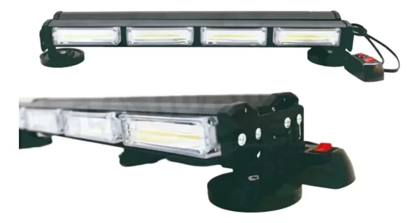 Torreta Dob Barra Led Cob 18x1.5  C/iman 6 Func Roj/azul Ctr