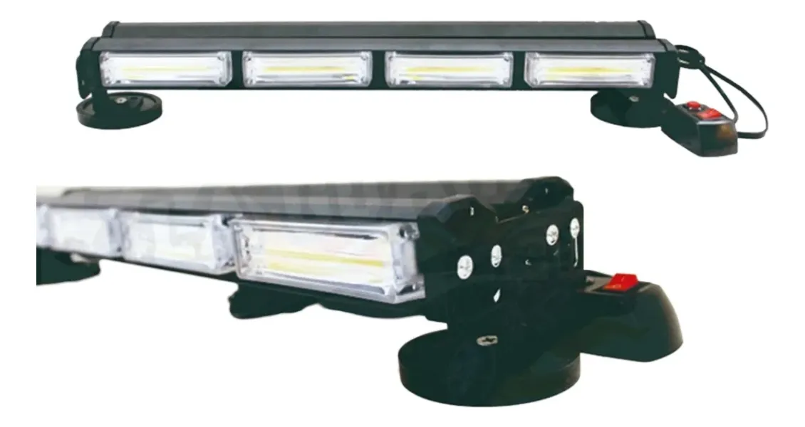 Torreta Dob Barra Led Cob 18x1.5  C/iman 6 Func Roj/azul Ctr - Image 1