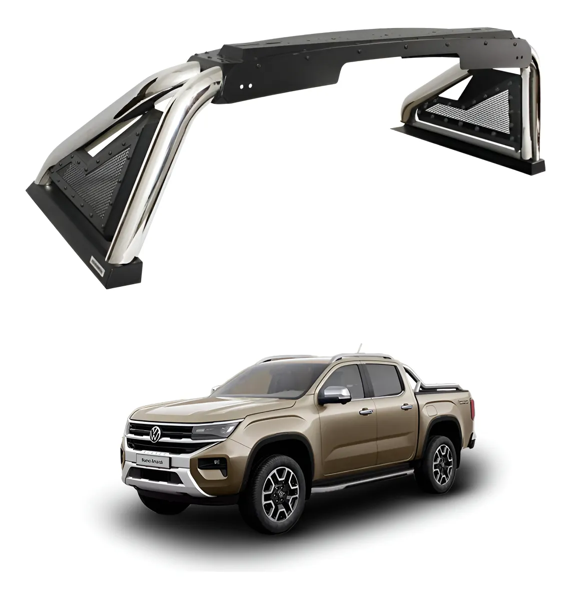 Roll Bar Go Rhino Sport 2.0 Inox. Vw Amarok 2016-2024 - Image 1