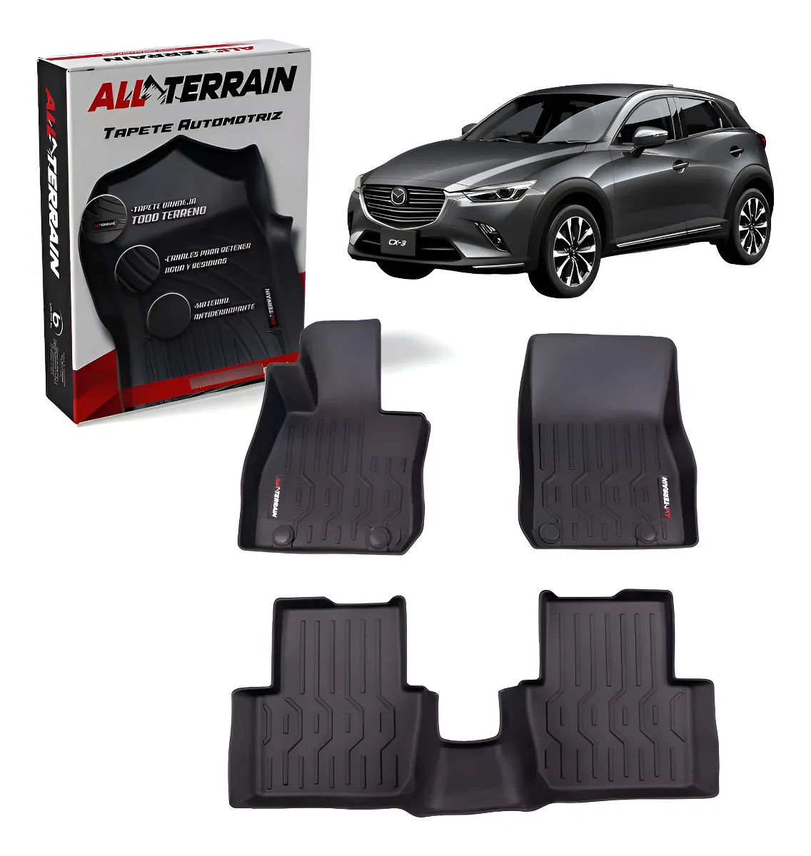 Juego De Tapetes All Terrain Para Mazda Cx-3 2016 Al 2024 - Image 1