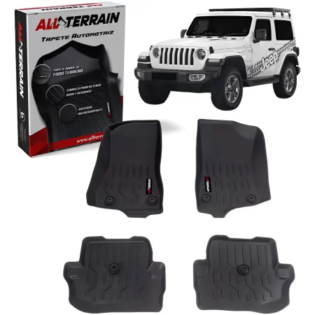 Juego De Tapetes All Terrain Para Jeep Wrangler Jl 2 Puertas