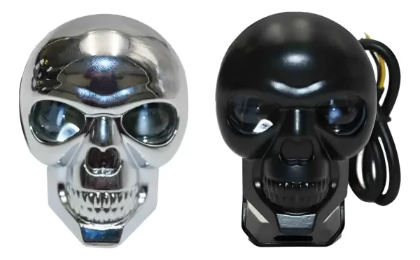 Par De Faros Calavera Mega Hiperled Blanco/amabar