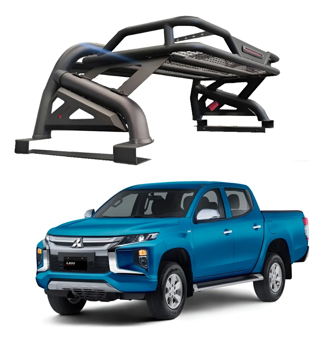 Roll Bar Con Canastilla Y Luz Mitsu L200 2015  2024 - Image 1