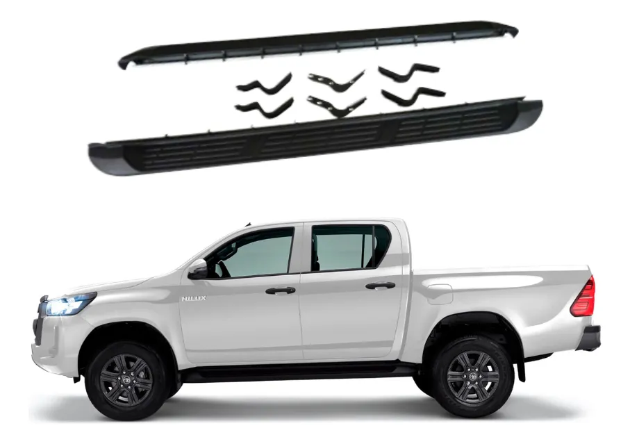 Estribos Negros Para Toyota Hilux 2015 2025 - Image 1