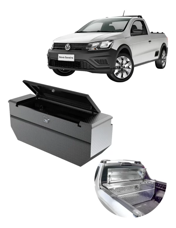 Caja Herrmientas Saveiro 2010-2024 C/laterales Fijos Cab/s