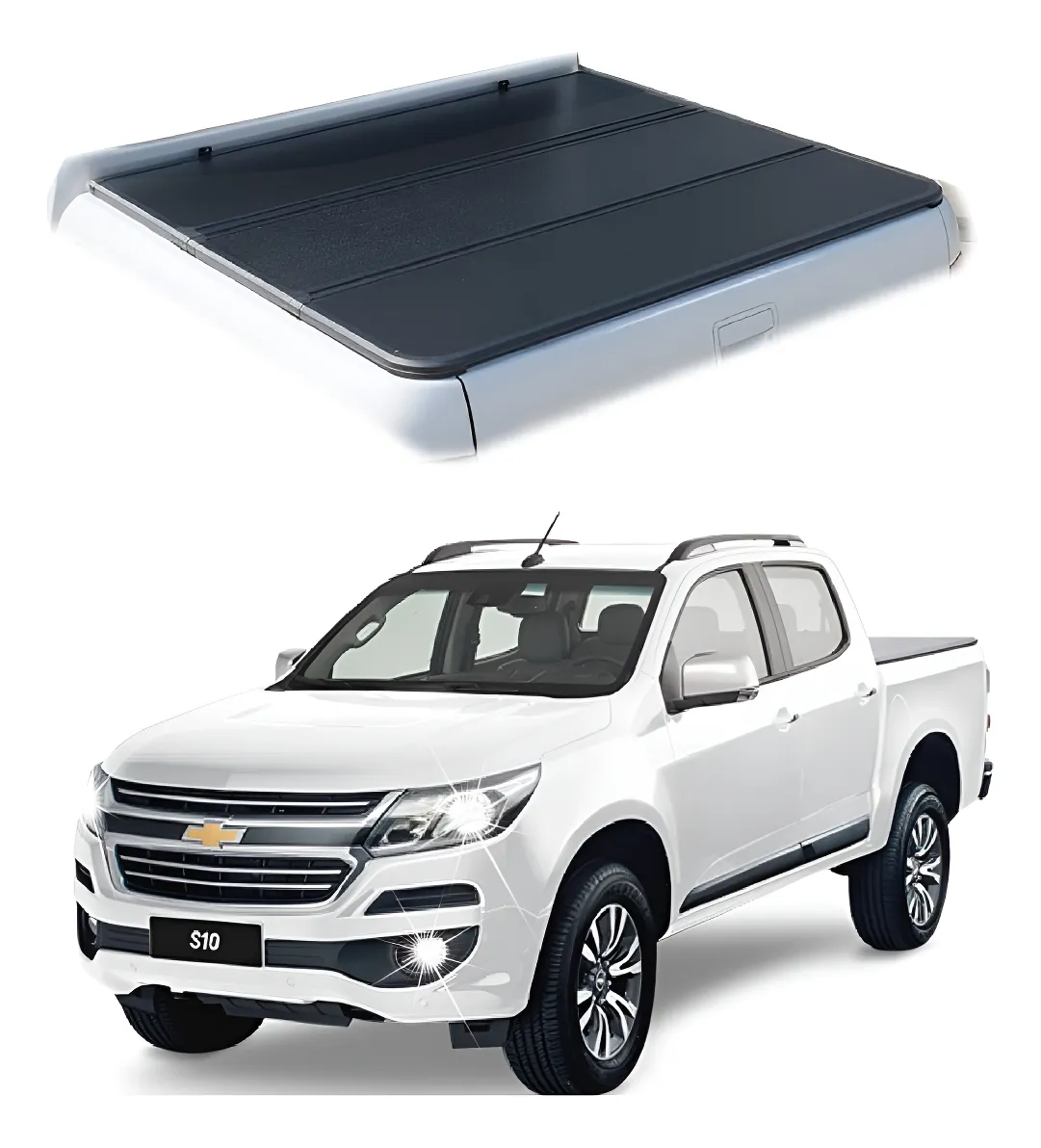 Tapa Cubre Batea Hard 3 Fold Chevrolet S10 2017 - 2020 - Image 1