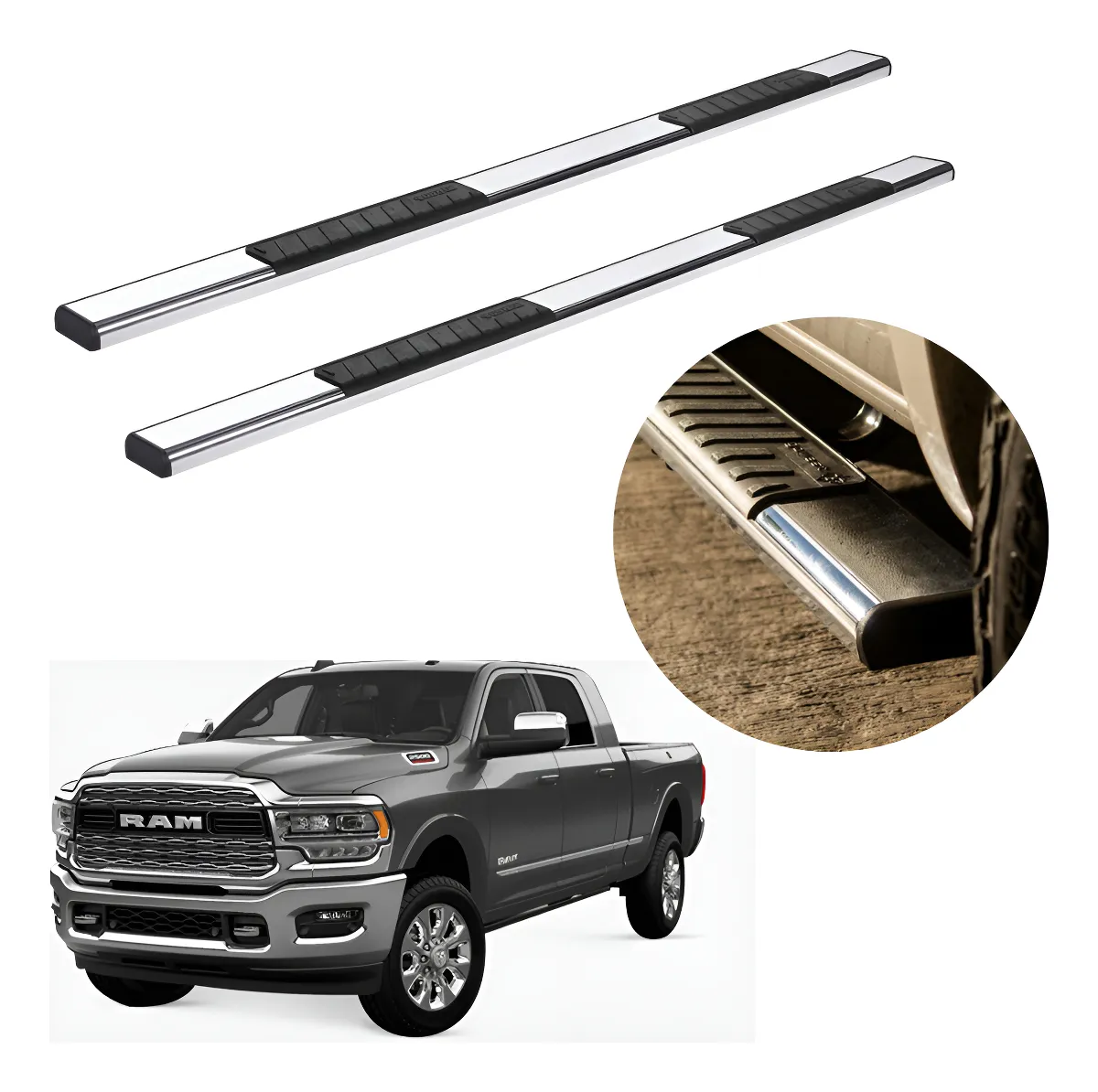 Estribos Serie 100 Ram 2500 / 4000 Heavy Duty 2009 - 2023 - Image 1