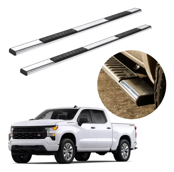 Estribos Serie 100 Para Chevrolet Silverado 2019 - 2024