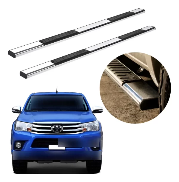 Estribos Platinum 100 Toyota Hilux 2005-2015 Doble Cabina Cromado