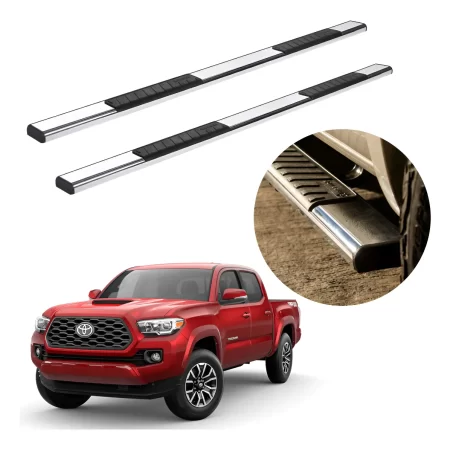 Estribos Platinum 100 Toyota Tacoma 2005-2019 Doble Cabina Cromado