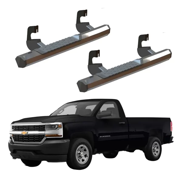 Estribos Platinum 700 Chevrolet Silverado 14-18 Cab Sen Crom