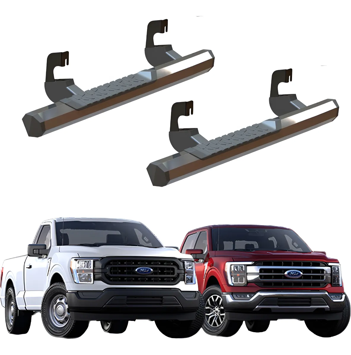 Estribos Serie 700 Ford Lobo F150 2009 - 2014 Cabina Regular - Image 1