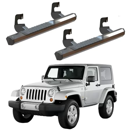 Estribos Serie 700 Cromados Jeep Jk 2007 - 2018 2 Puertas