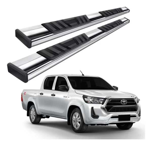 Estribos Serie 300 Acero Inox Toyota Hilux 2016 - 2023