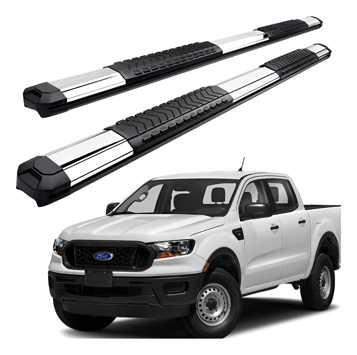 Estribos Serie 400 Inoxidables Para Ford Ranger 2013 - 2022 - Image 1