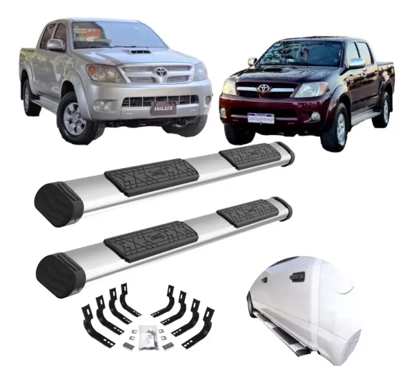 Estribos Bronx Toyota Hilux Doble Cabina 2006-2011 Cromo