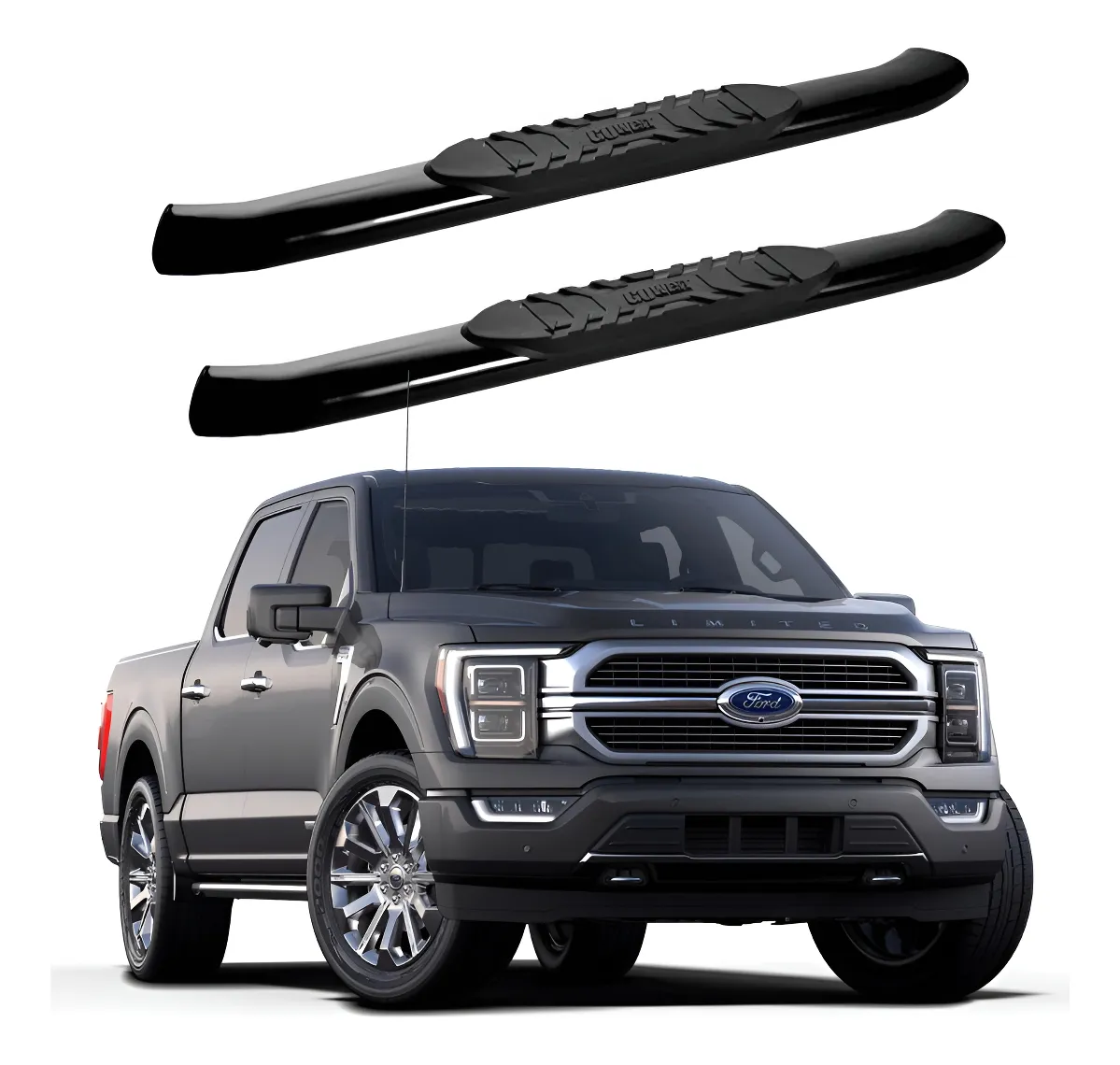 Estribos Widesider Ford F150 Lobo 2015 - 2020 Cab Sen Pin - Image 1