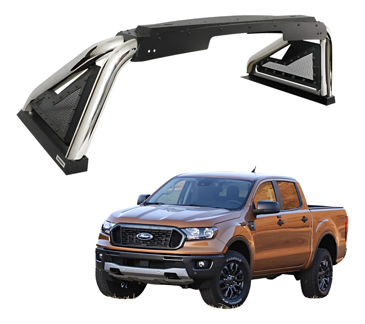 Roll Bar Go Rhino Sport Bar 2.0 Ford Ranger 2016-2020 Inox - Image 1