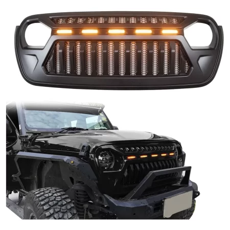 Parrilla Angry Led Jl Jeep Wrangler 2019/2020 Enojado Diente