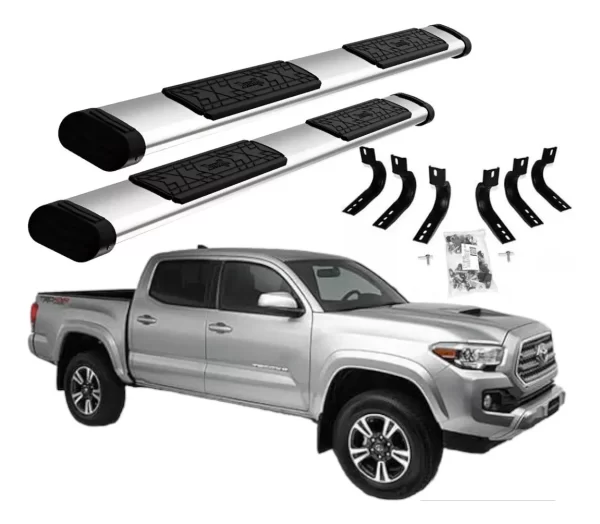 Estribos Bronx Toyota Tacoma Doble Cabina 2006 - 2022 Cromo
