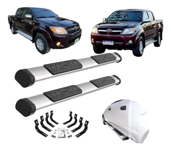 Estribos Bronx Toyota Hilux Doble Cabina 2006-2011 Cromo