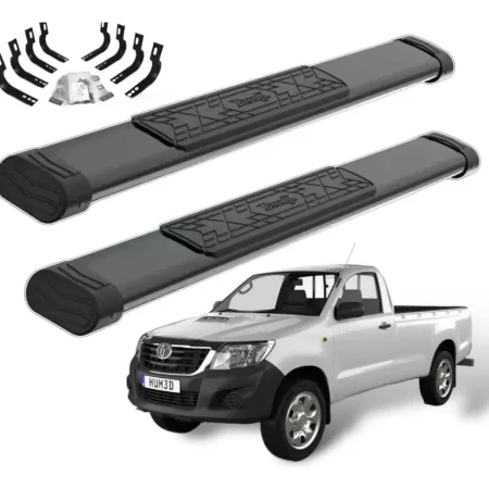 Estribos Bronx Toyota Hilux 2016-2017 Cabina Sencilla Negro