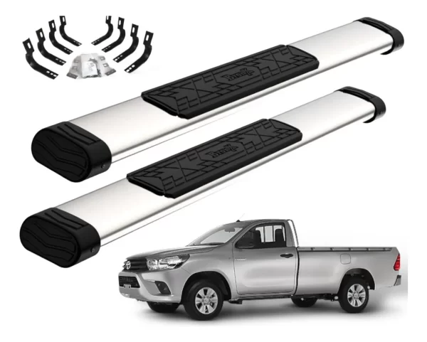 Estribos Bronx Toyota Hilux 2016-2017 Cabina Sencilla Cromo