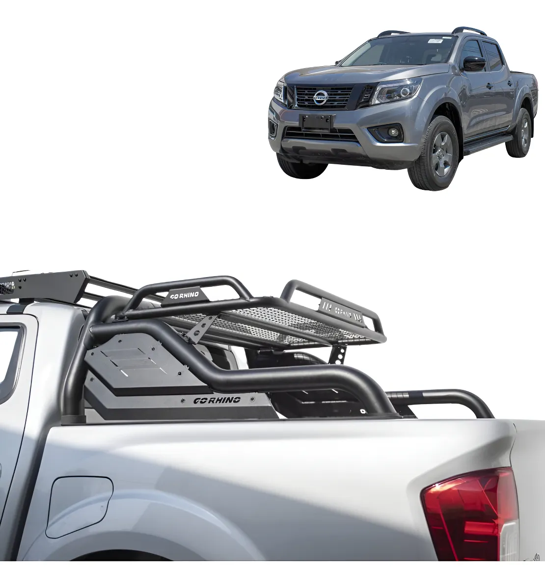 Roll Bar Cargo C/ Canastilla Nissan Np300 2016 2024 Go Rhino - Image 1