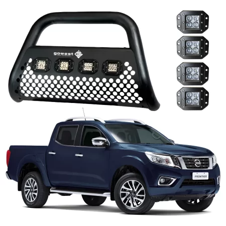 Combo Burrera Ultra Bar Np300 Frontier 2016 - 2023 + 4 Faros