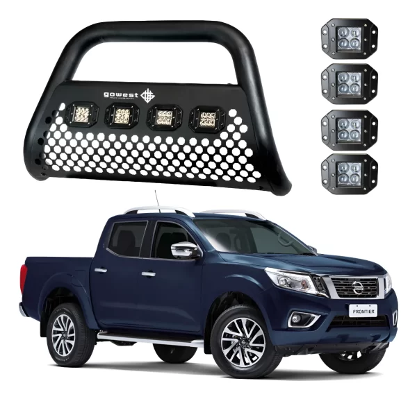 Combo Burrera Ultra Bar Np300 Frontier 2016 - 2023 + 4 Faros