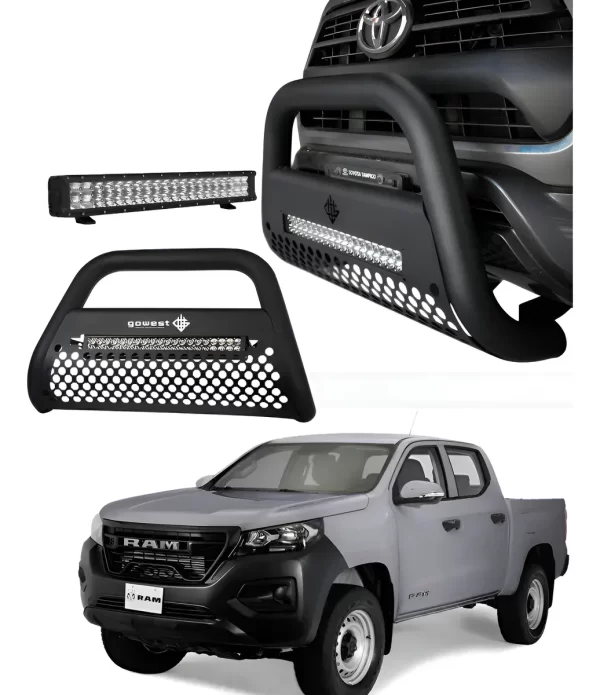 Combo Burrera Ultra Bar Para Ram 1200 2025 + Barra De Luz