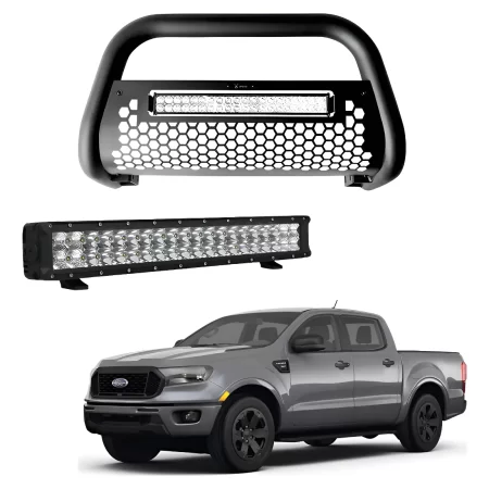 Burrera Tumbaburros Con Barra Led Ford Ranger 2012-2022