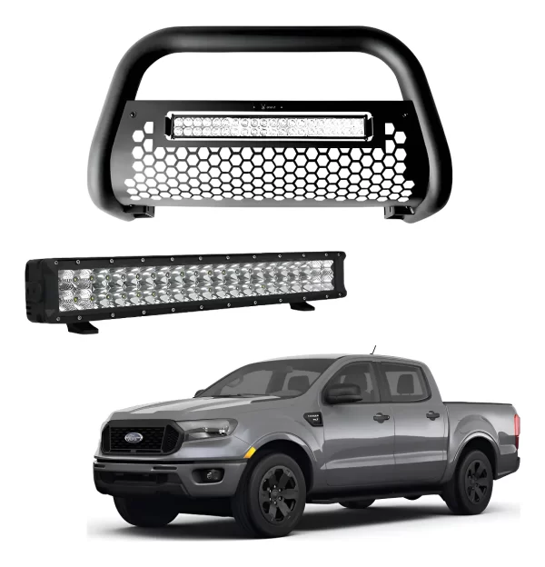 Burrera Tumbaburros Con Barra Led Ford Ranger 2012-2022