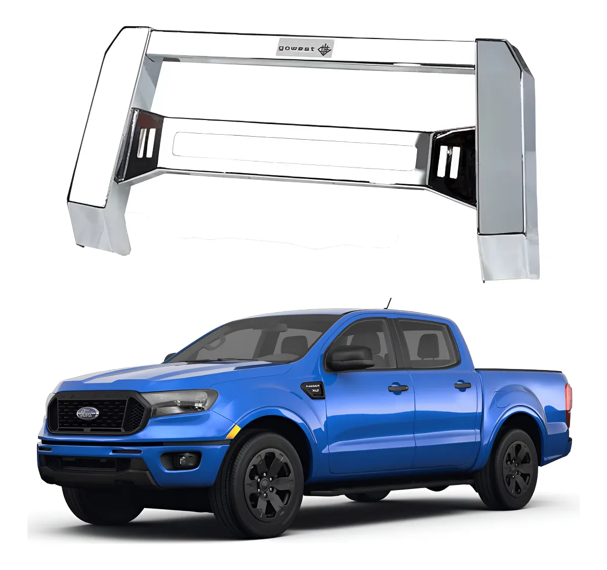 Centro De Burrera Baja Bar Cromada Ford Ranger 2013 - 2022 - Image 1