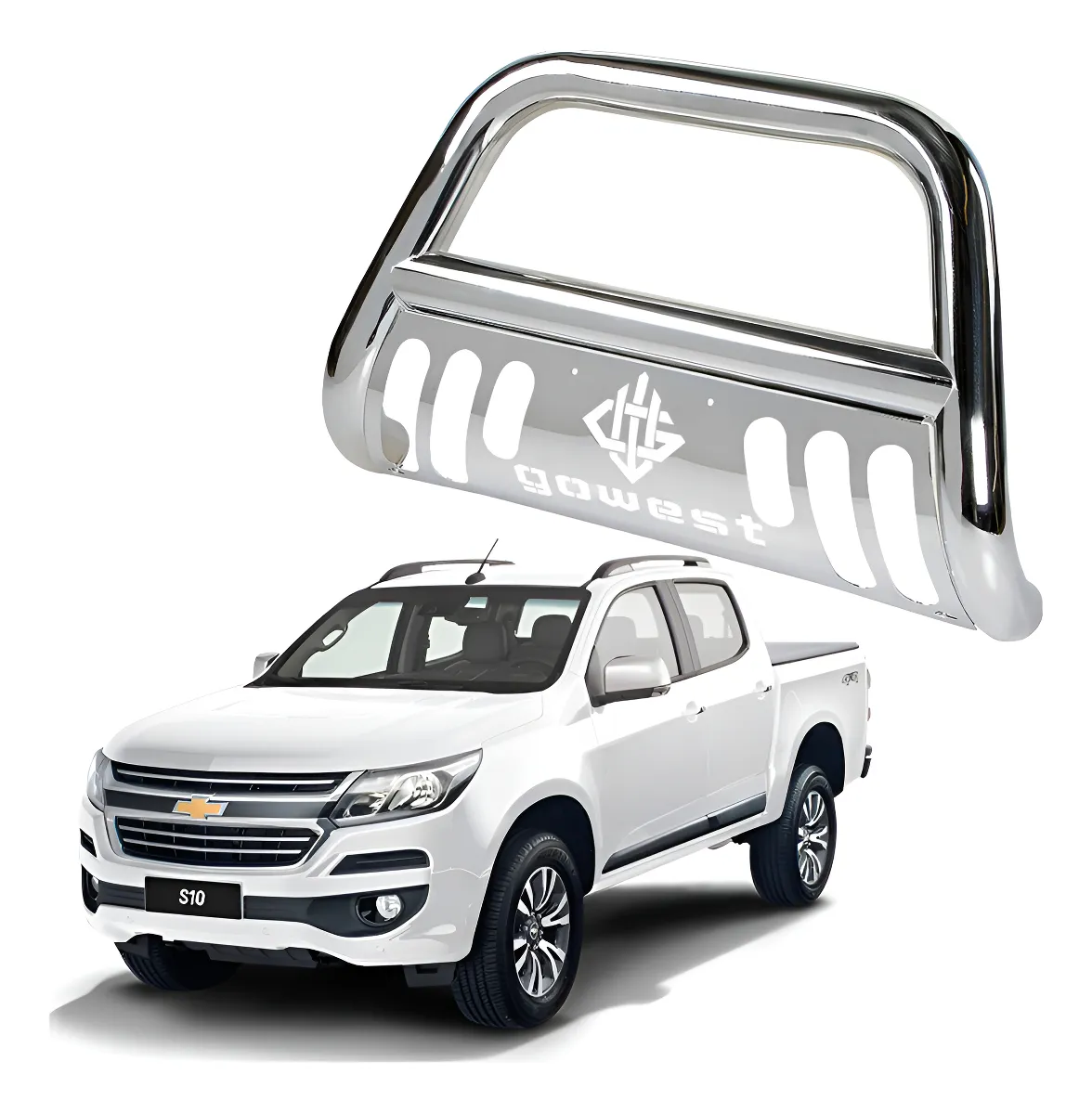 Burrera Protector Bar Chevrolet S10 2016-2017 Inox - Image 1