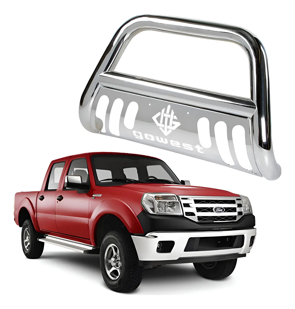 Burrera Protector Bar Ford Ranger 2010-2012 Inox - Image 1