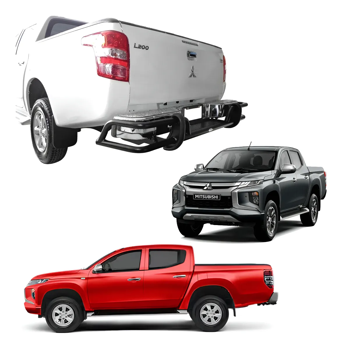 Defensa Bumper Trasero Mitsubishi L-200 2020 Super Bronco - Image 1