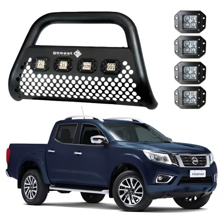 Combo Burrera Ultra Bar Np300 Frontier 2016 - 2023 + 4 Faros